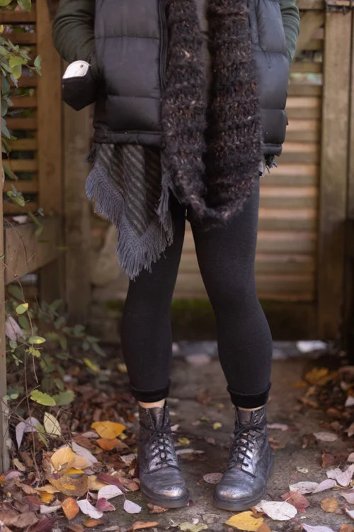 Faux Fur Lined Footless Tights