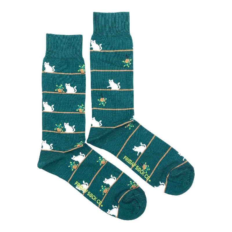 Men's Cat & Plant Socks