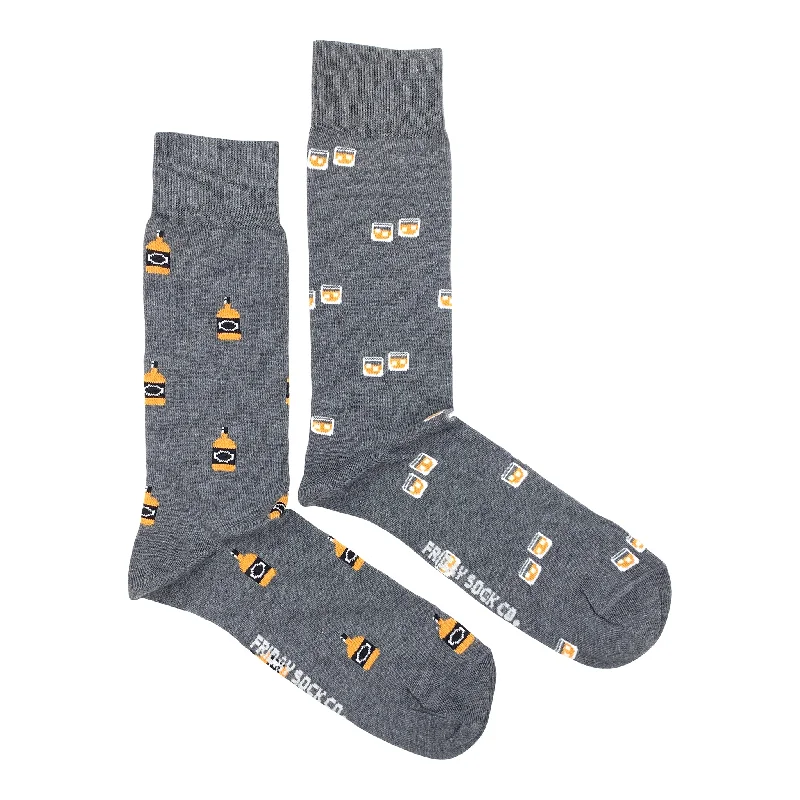 Men's Glass & Bottle Whiskey Socks