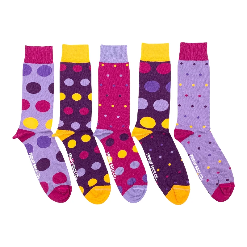 Men's Purple & Orange Polka Dots Lost Sock Laundry Box™