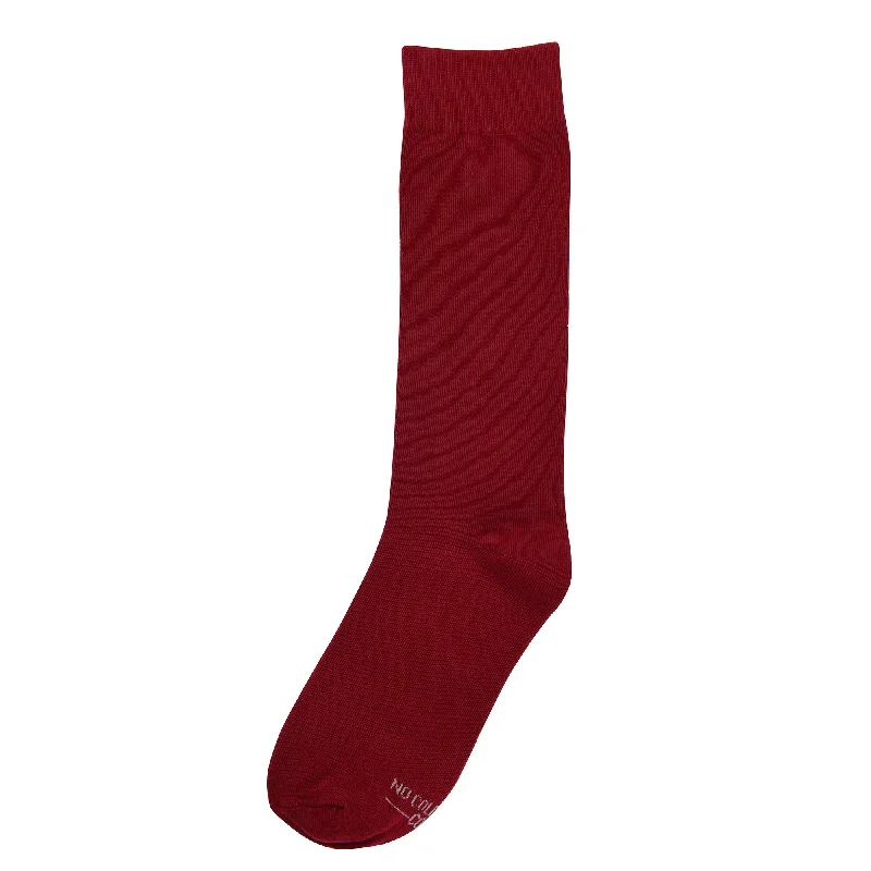 Solid Burgundy Socks