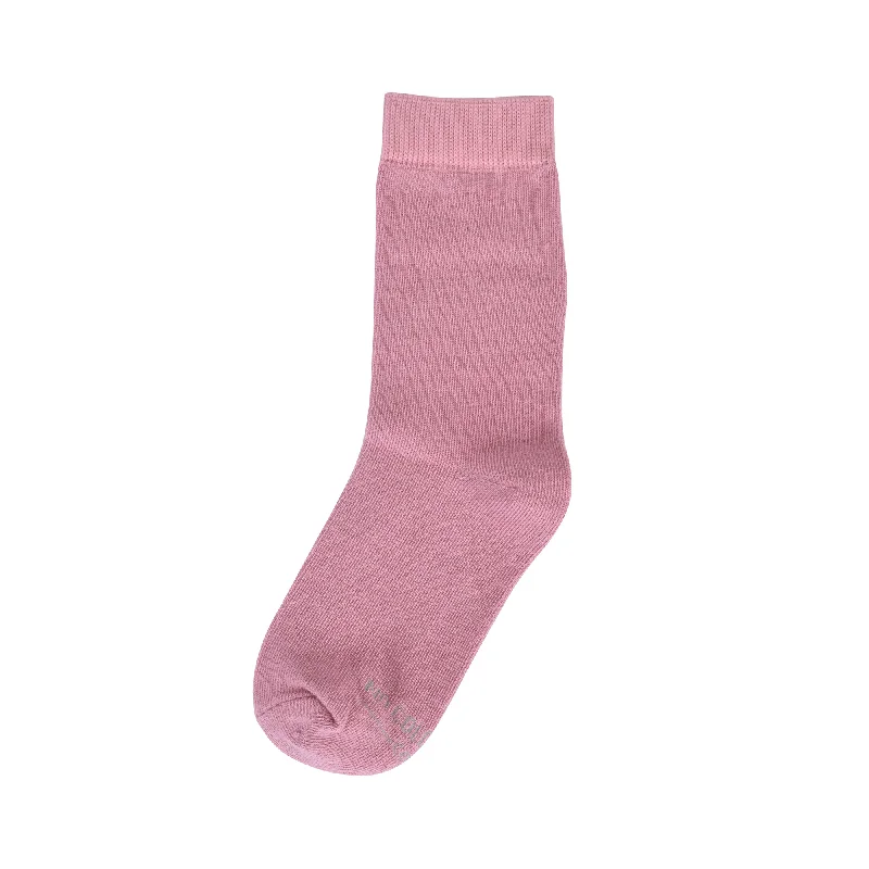 Solid Dusty Rose Kids Socks