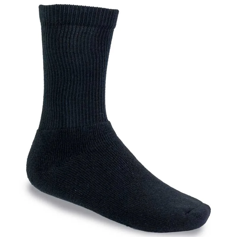 Stone Peak Adult Crew Sport Socks - Black 3pk