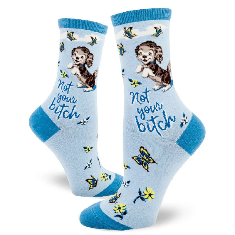 Women's Not Your Bitch Puppy Dog Socks