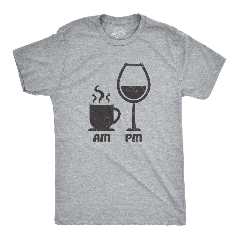 AM Coffee PM Wine Men's T Shirt