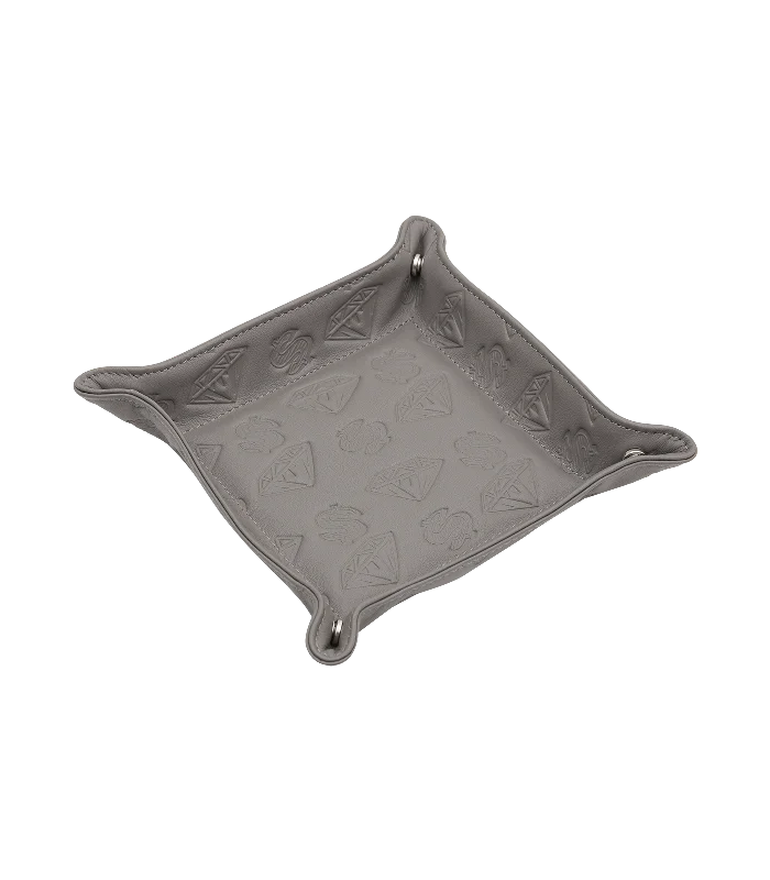 DIAMOND AND DOLLARS COIN TRAY - GREY