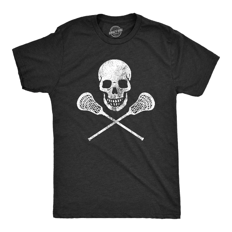 Lacrosse Skull Men's T Shirt