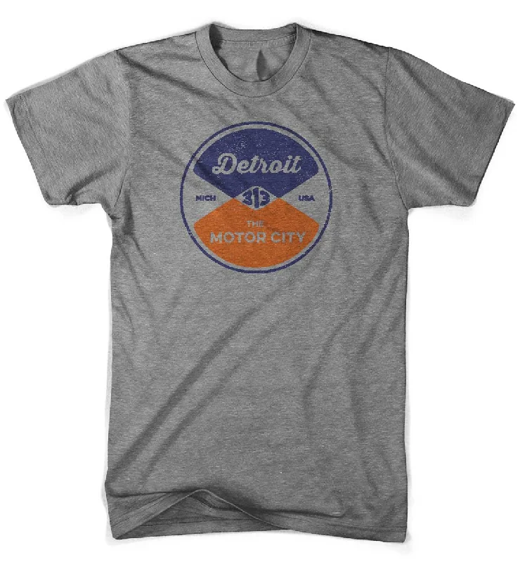 Mens Triblend Detroit Reel T-shirt (Grey)