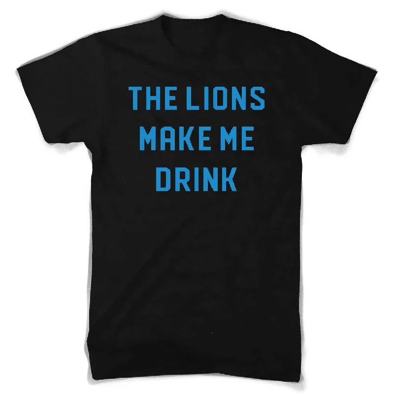 Mens Lions Make Me Drink T-shirt (Black)