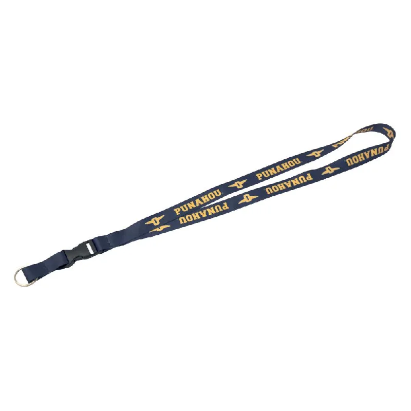 Ribbon Lanyard Navy w/PUNAHOU & WINGED O