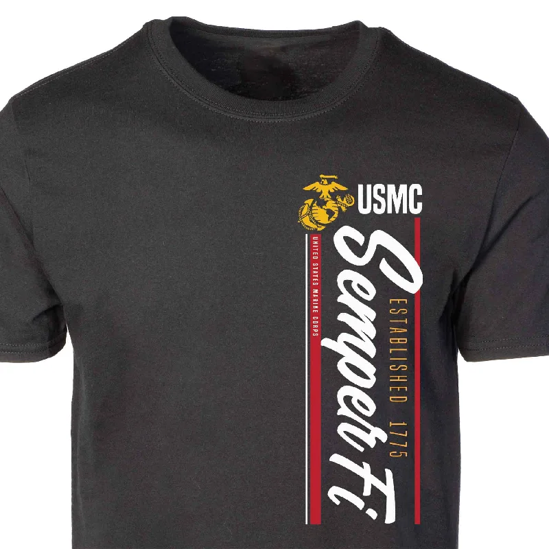 USMC Semper Fi Vertical T-shirt