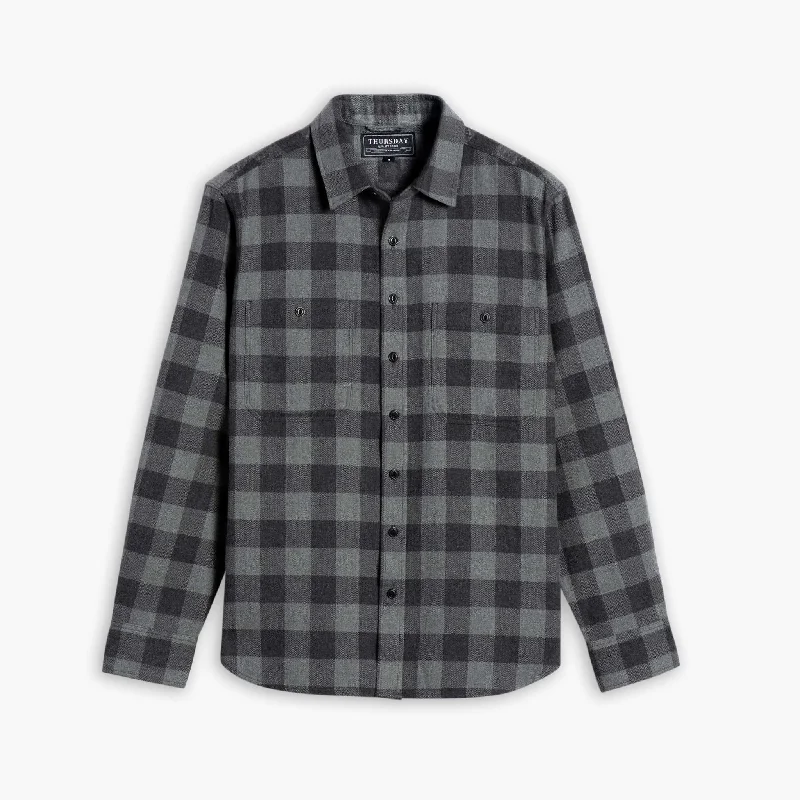 Buffalo Check Shirt | Black & Grey