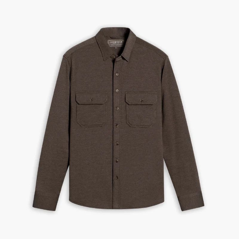 Everyday Button-Down Shirt | Brown (Two Pocket)