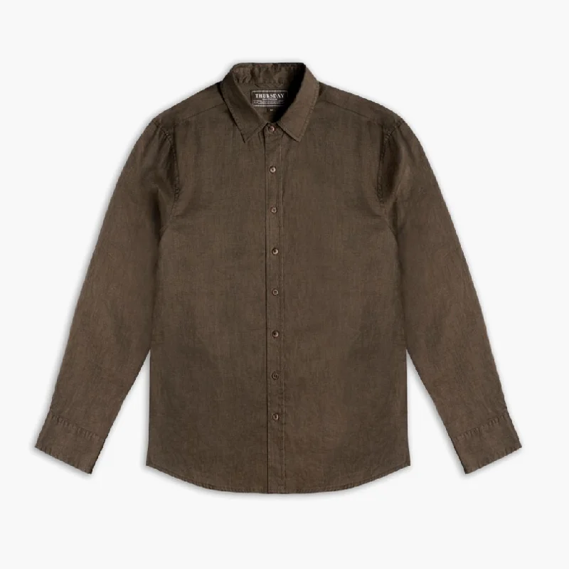 Linen Shirt | Brown