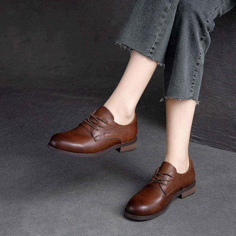 Women Classic Leather Solid Dress Shoes