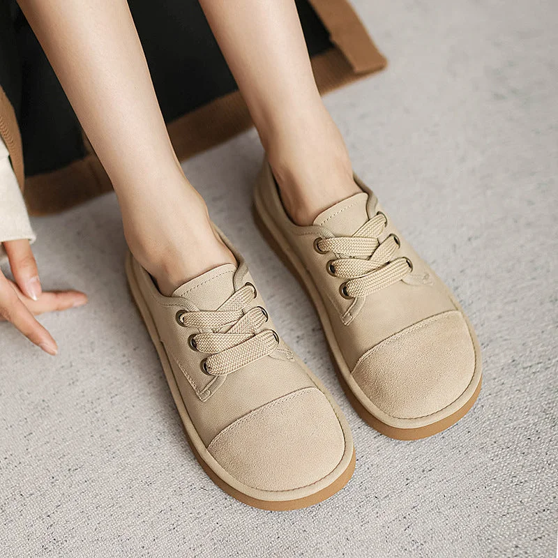 Women Minimalist Leather Soft Flat Casual Shoes