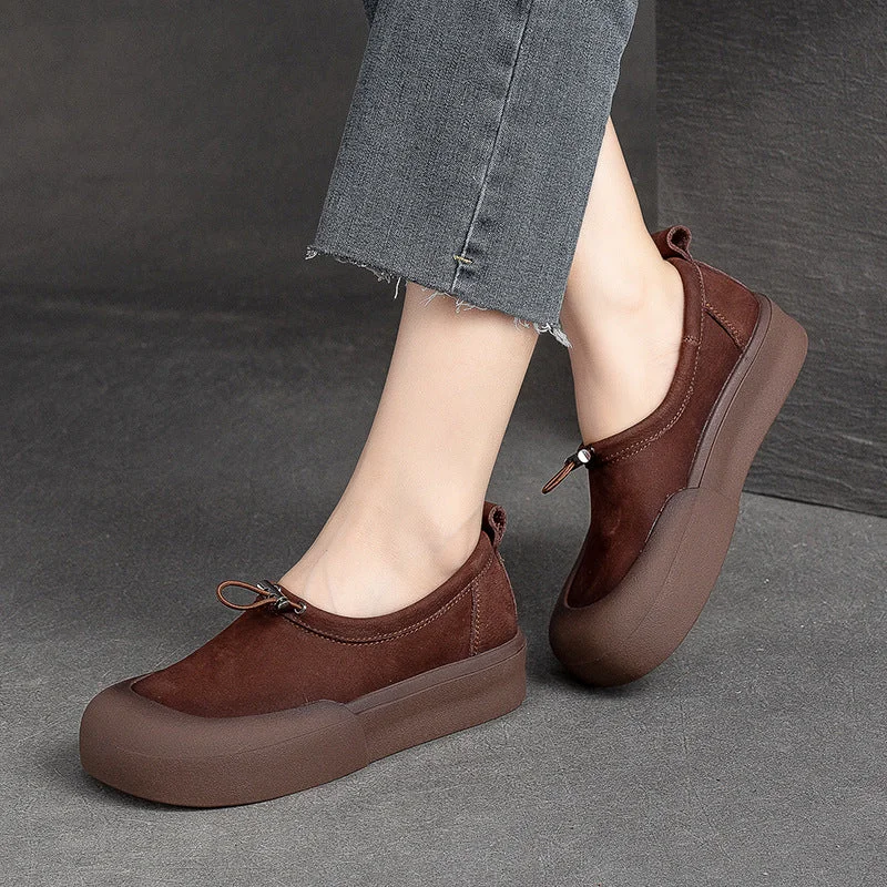 Women Minimalist Soft Leather Flat Casual Shoes