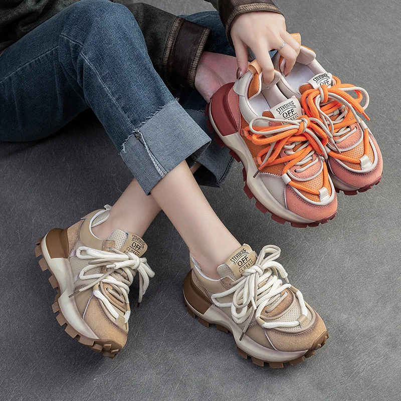 Women Stylish Color Matching Casual Dad Shoes