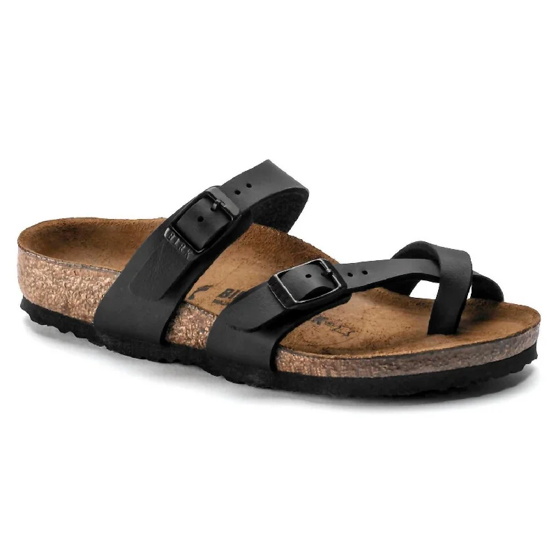 Kids Mayari Birko-Flor Sandal in Black