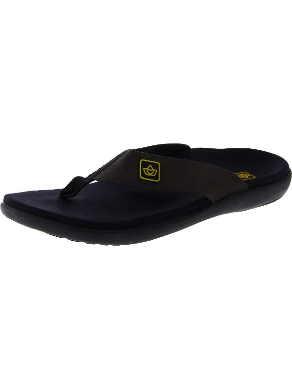 Mens Logo Slip On Flip-Flops