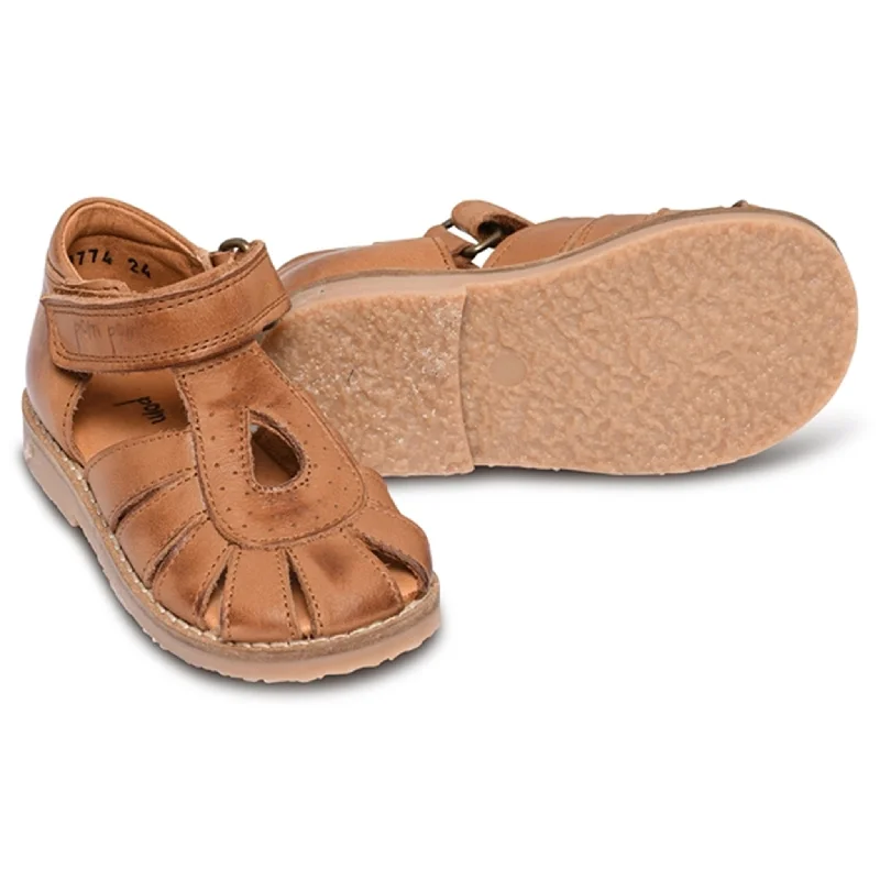 Pom Pom Drops Sandal Camel