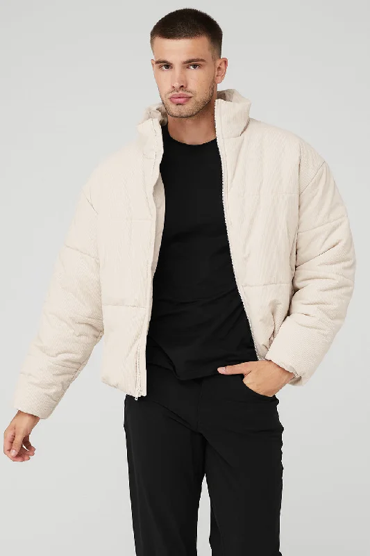 Corduroy Stage Puffer - Bone