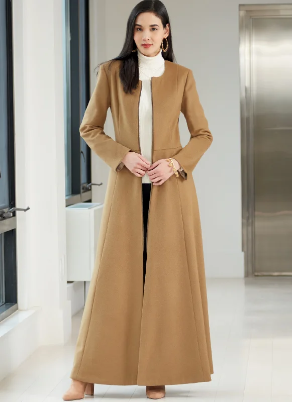 M7848 Misses'/Miss Petite and Women's Coats and Belt