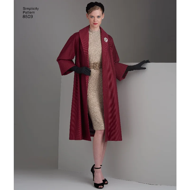 Simplicity Pattern 8509 misses vintage coat or jacket