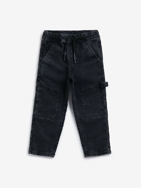 HOP Kids Charcoal Mid Rise Skinny Fit Jeans