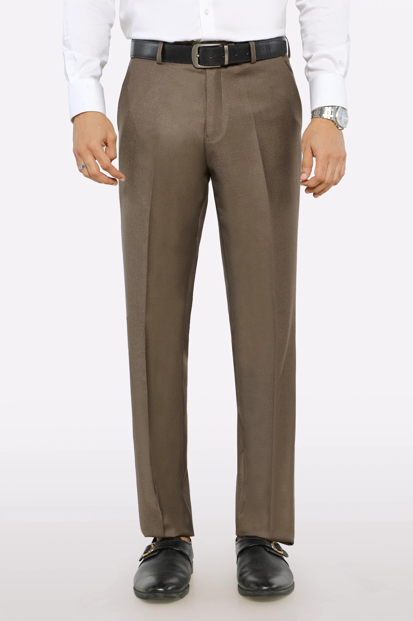 Light Brown Regular Fit Formal Trouser