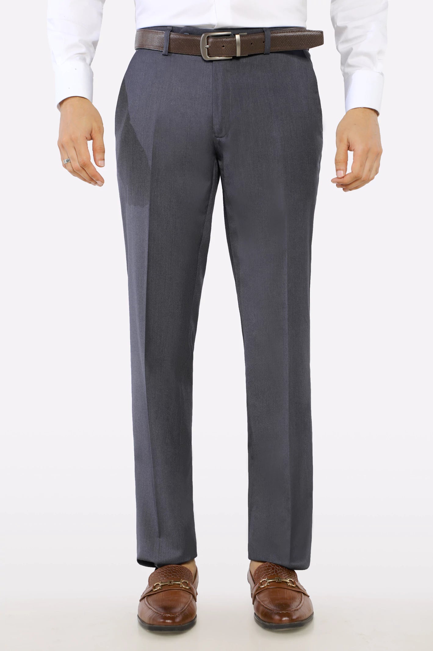 Grey Smart Fit Formal Trouser