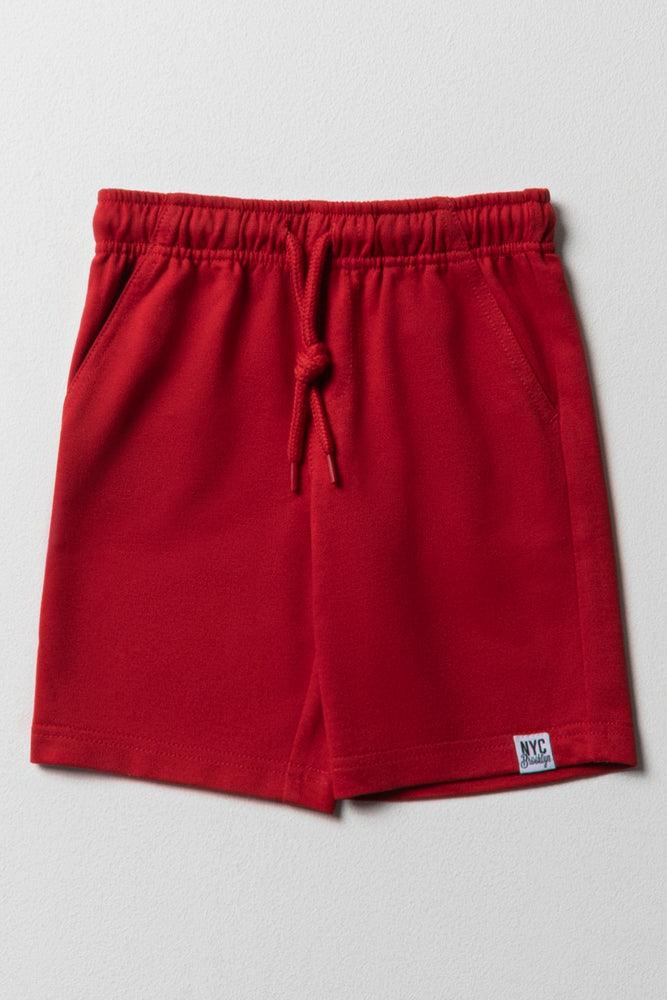 Knit Shorts Red