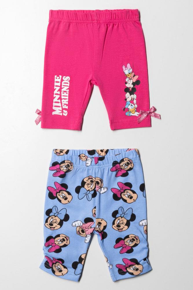 Minnie Mouse And Friends 2 Pack Crop Legging Pink