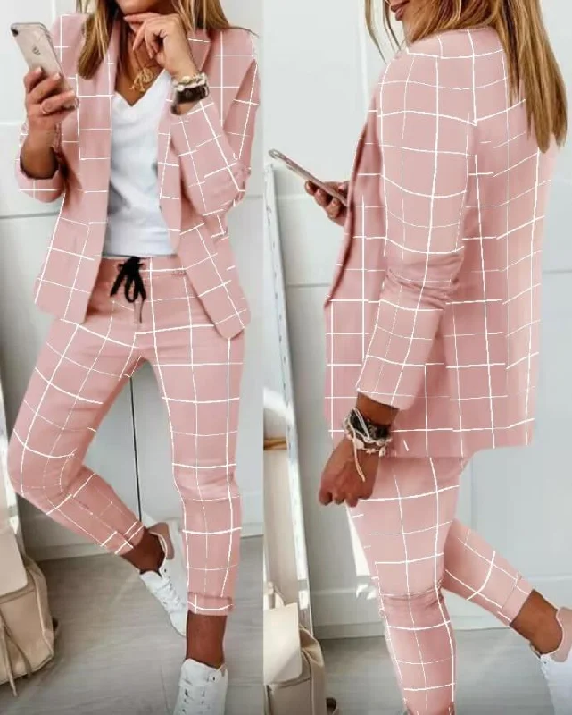 Pink Large Grid