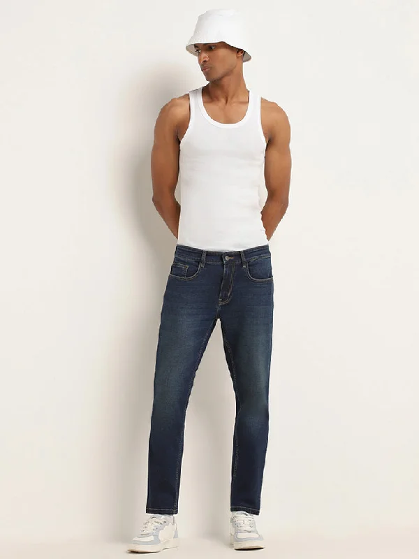 Nuon Blue Slim Fit Mid Rise Jeans